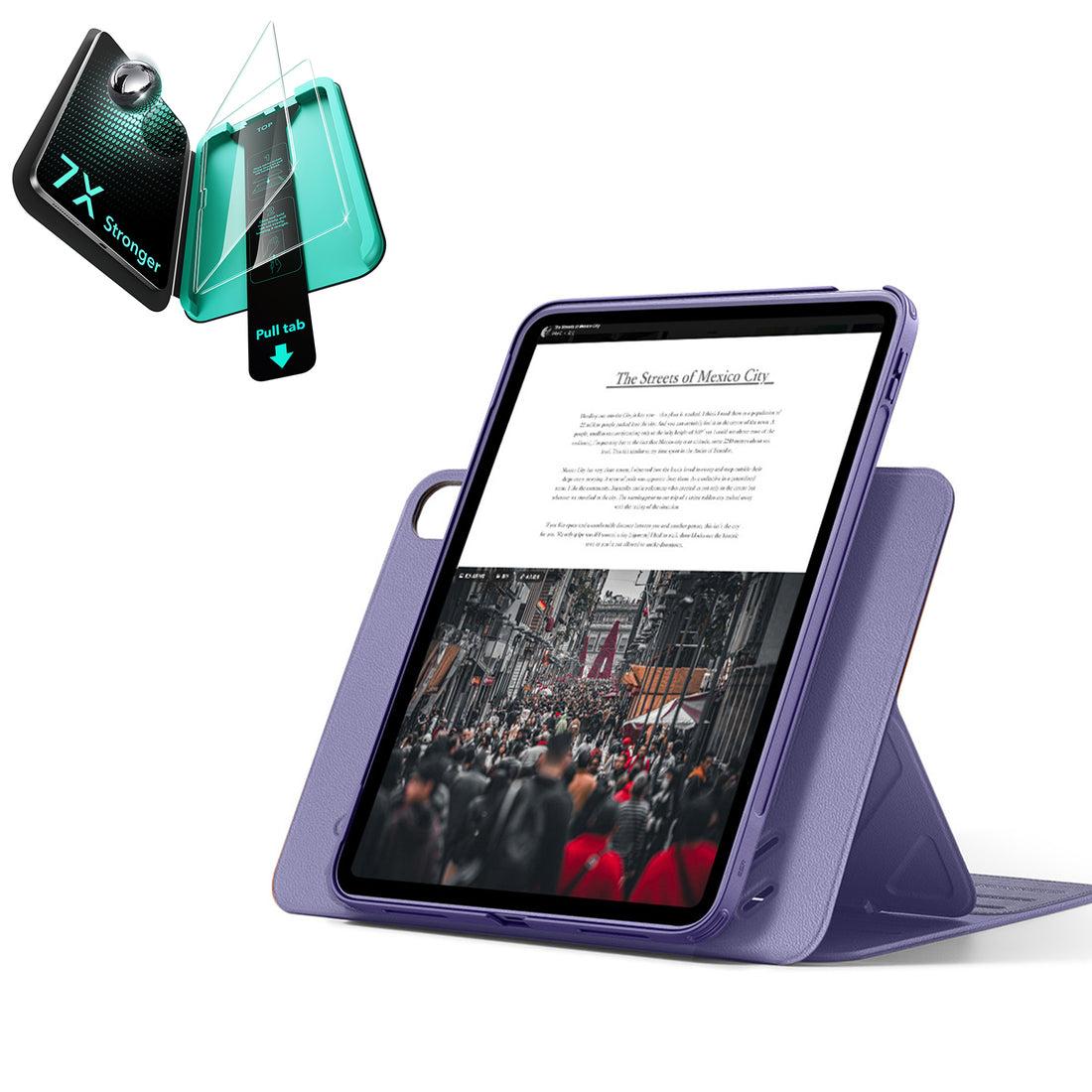 iPad 11" (A16) 2025 Bundle Shift Magnetic Case & Armorite® Protection - Purple  Product type