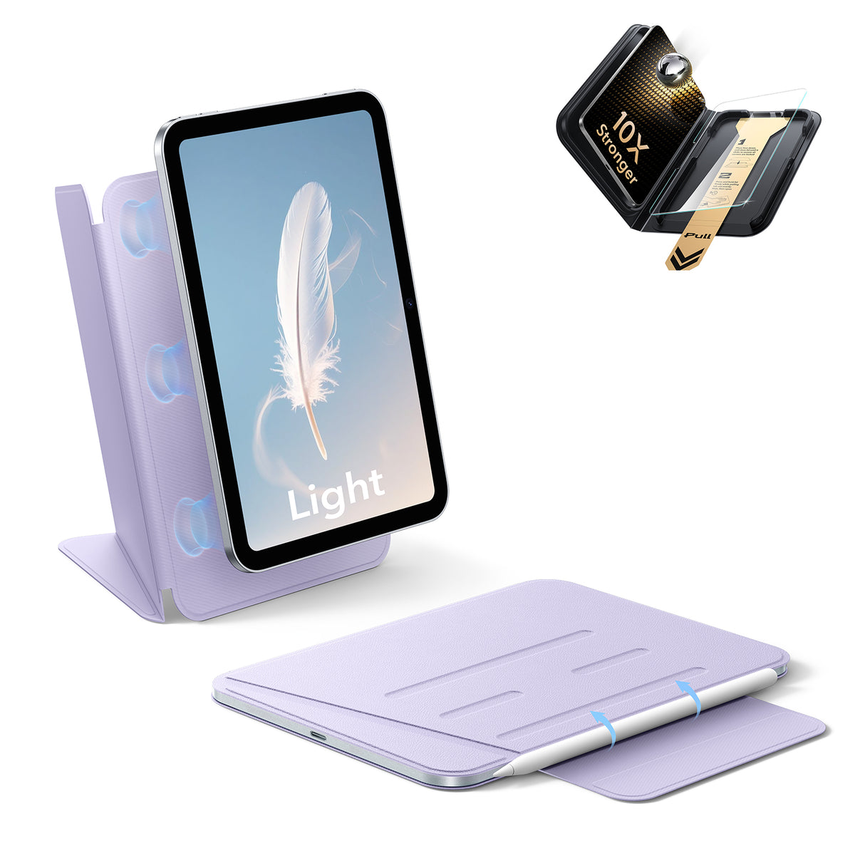 iPad mini (A19 Pro)用 AirStance マグネットケース プレミアム保護セット - Purple  Product type