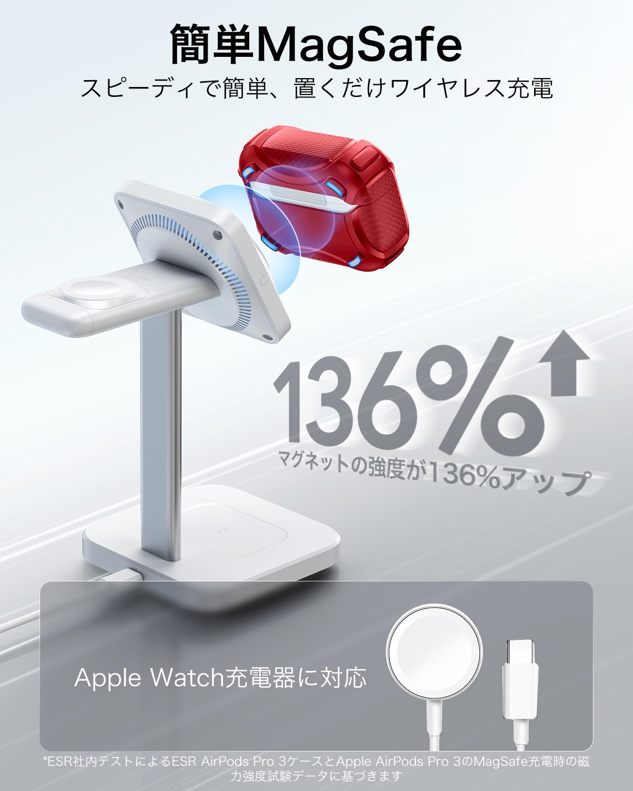 AirPods Pro 3 Cyber FlickLock Magnetic Case - Dark Red  Product type