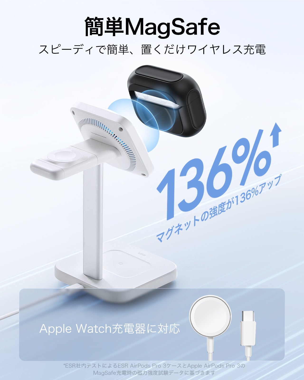 AirPods Pro 3 耐衝撃マグネット式 MagSafeケース｜ESR Oribtハイブリット