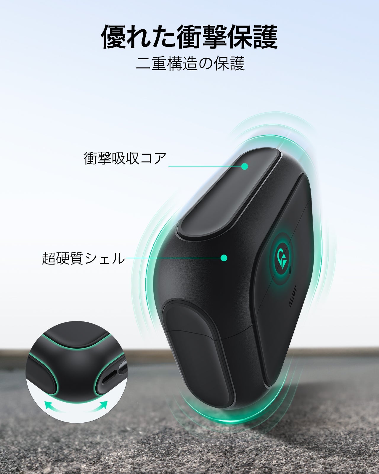 AirPods Pro 3 Orbit Hybird Magnetic Case - Black  Product type