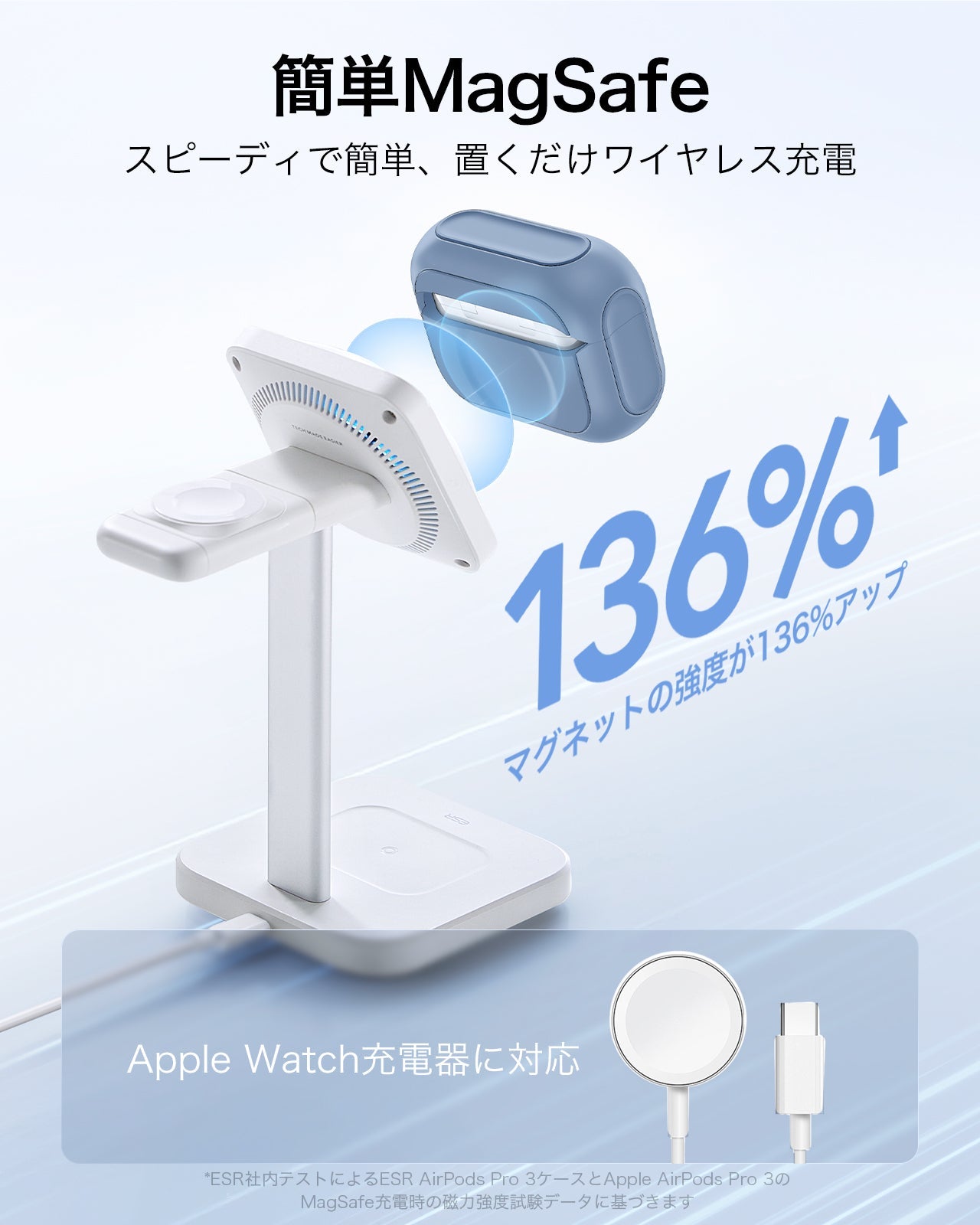 AirPods Pro 3 耐衝撃マグネット式 MagSafeケース｜ESR Oribtハイブリット