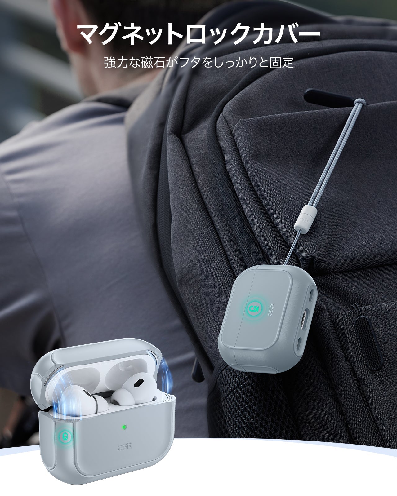 AirPods Pro 3 Orbit Hybird Magnetic Case - Gray  Product type