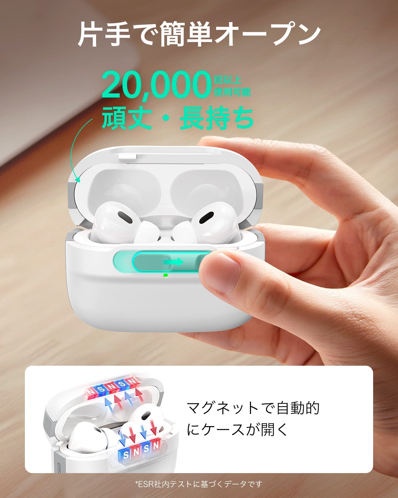 AirPods Pro (2023/2022/2019) Pulse FlickLock Case (HaloLock) - White  Product type