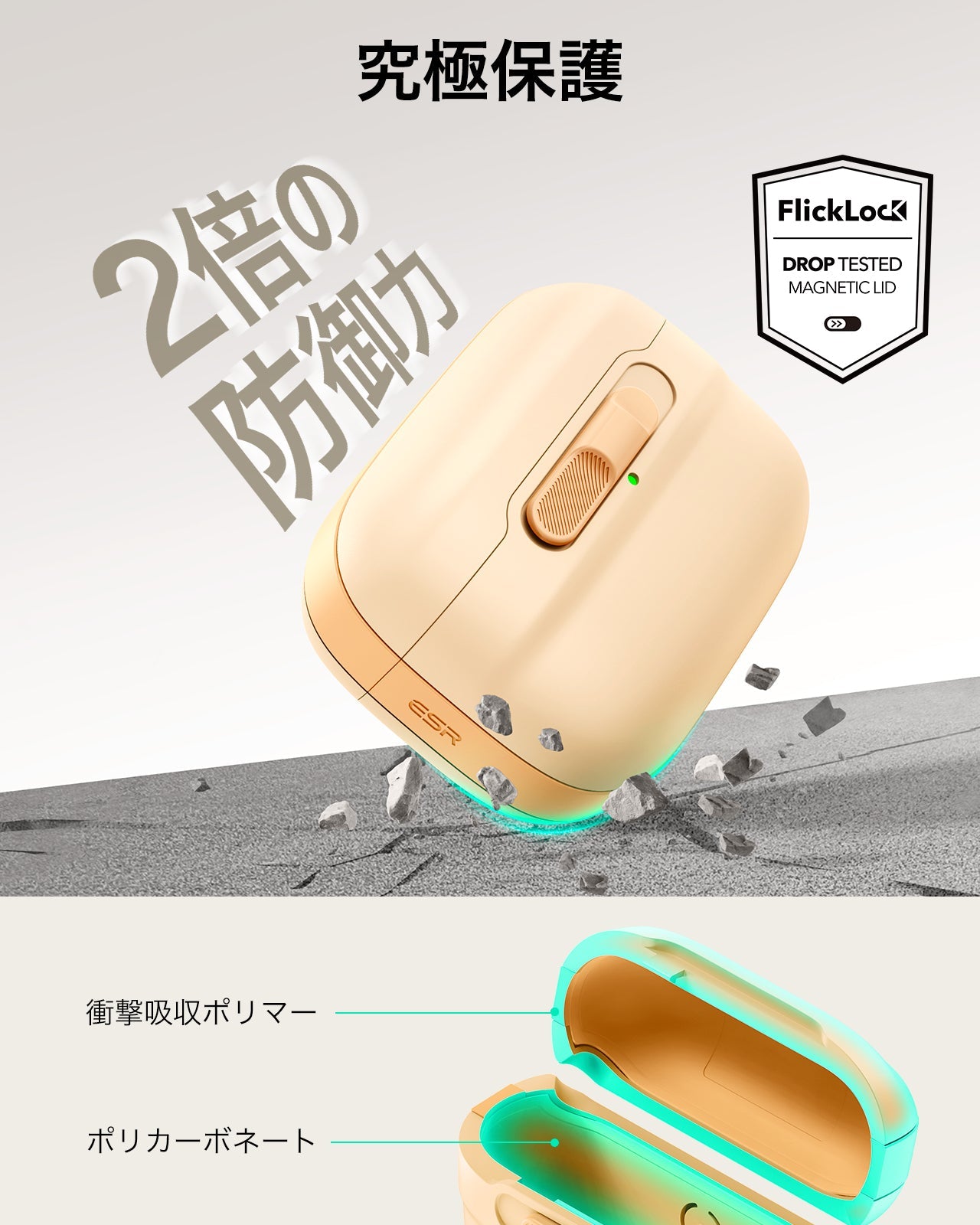 AirPods Pro (2023/2022/2019) Pulse FlickLock Case (HaloLock) - Yellow  Product type