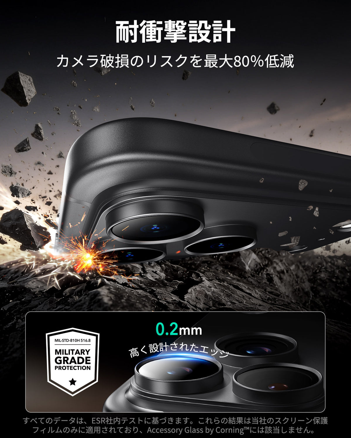 iPhone 18 Pro Max Armorite® Pro Camera Lens Protector (Full Coverage) - Black  Product type