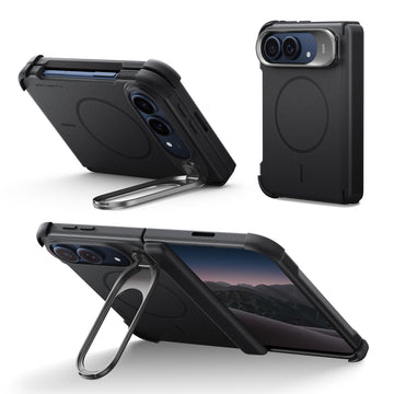 iPhone Duo用Cyber タフマグネットケース　Flexスタンド付き - ブラック  Product type