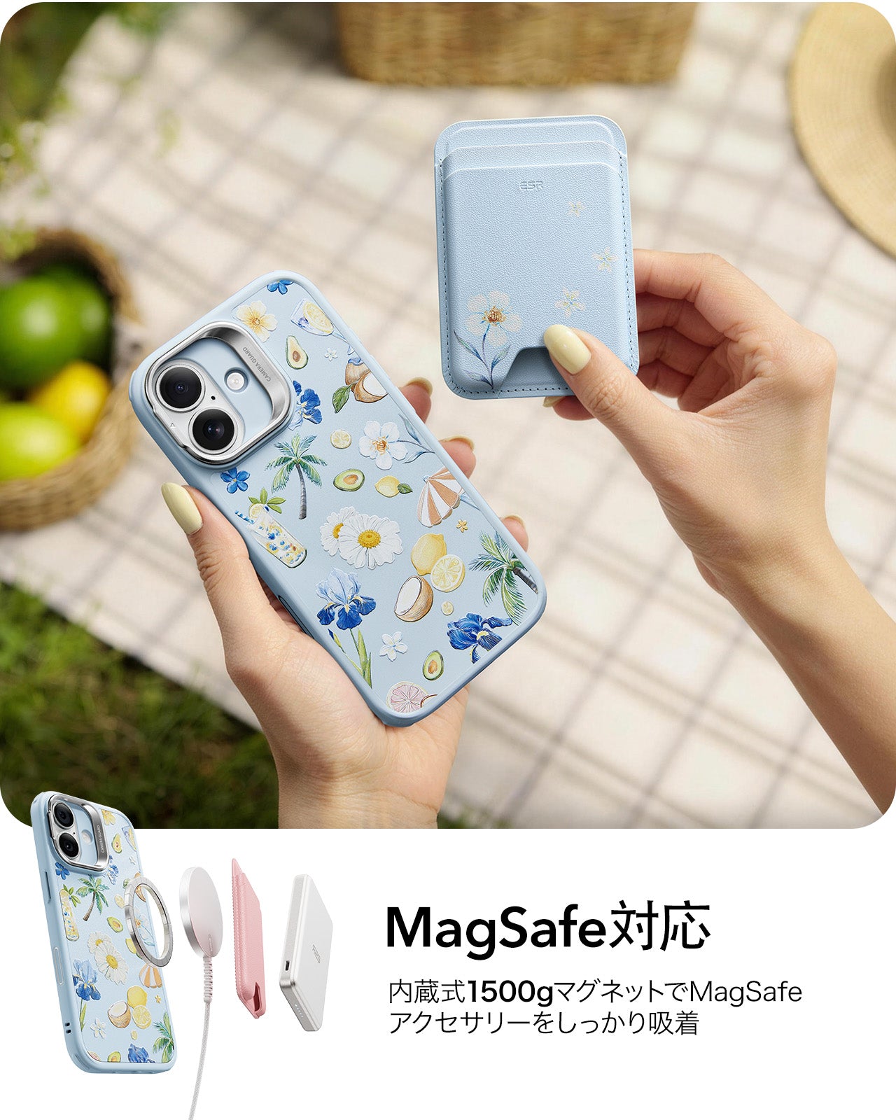 iPhone 17 Classic Hybrid Magnetic Case (Camera Control, Stash Stand) - Tropical Paradise  Product type