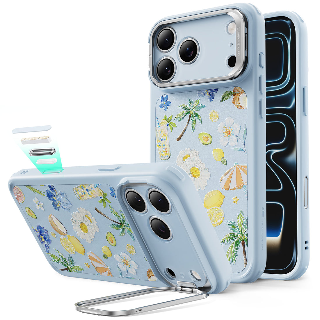 iPhone 17 Pro Max Classic Hybrid Magnetic Case (Camera Control, Stash Stand) - Tropical Paradise  Product type