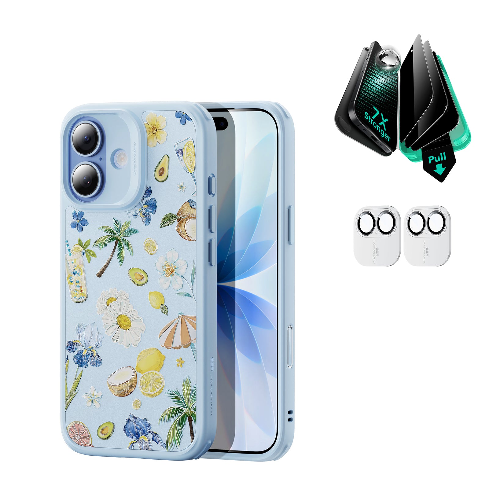 iPhone 17 Bundle Classic Hybrid Magnetic Case (Camera Control) and Armorite Privacy Screen Protector - Tropical Paradise  Product type