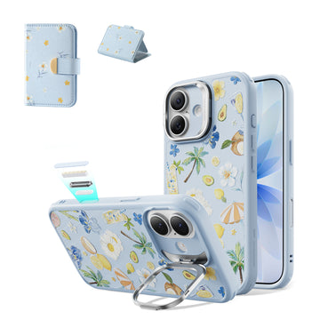 iPhone 17 Classic Hybrid Magnetic Case (Camera Control, Stash Stand) & Aura Clutch Magnetic Wallet - Tropical Paradise  Product type