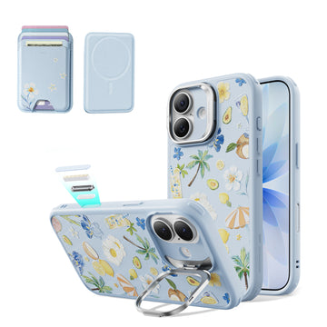 iPhone 17 Bundle Classic Hybrid Magnetic Case (Camera Control, Stash Stand) & Classic Magnetic Wallet - Tropical Paradise  Product type
