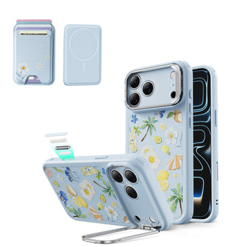iPhone 17 Pro Max Bundle Classic Hybrid Magnetic Case (Camera Control, Stash Stand) & Classic Magnetic Wallet - Tropical Paradise  Product type