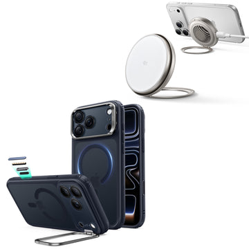 iPhone 18 Pro用Classic ハイブリッドマグネットケース カメラコントロールカバー、Flexスタンド付き＆Cyclone 25Wマグネット充電パッド - Frosted Blue  Product type