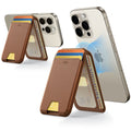 Classic Magnetic Wallet Stand for 5 cards - Caramel Brown  Product type