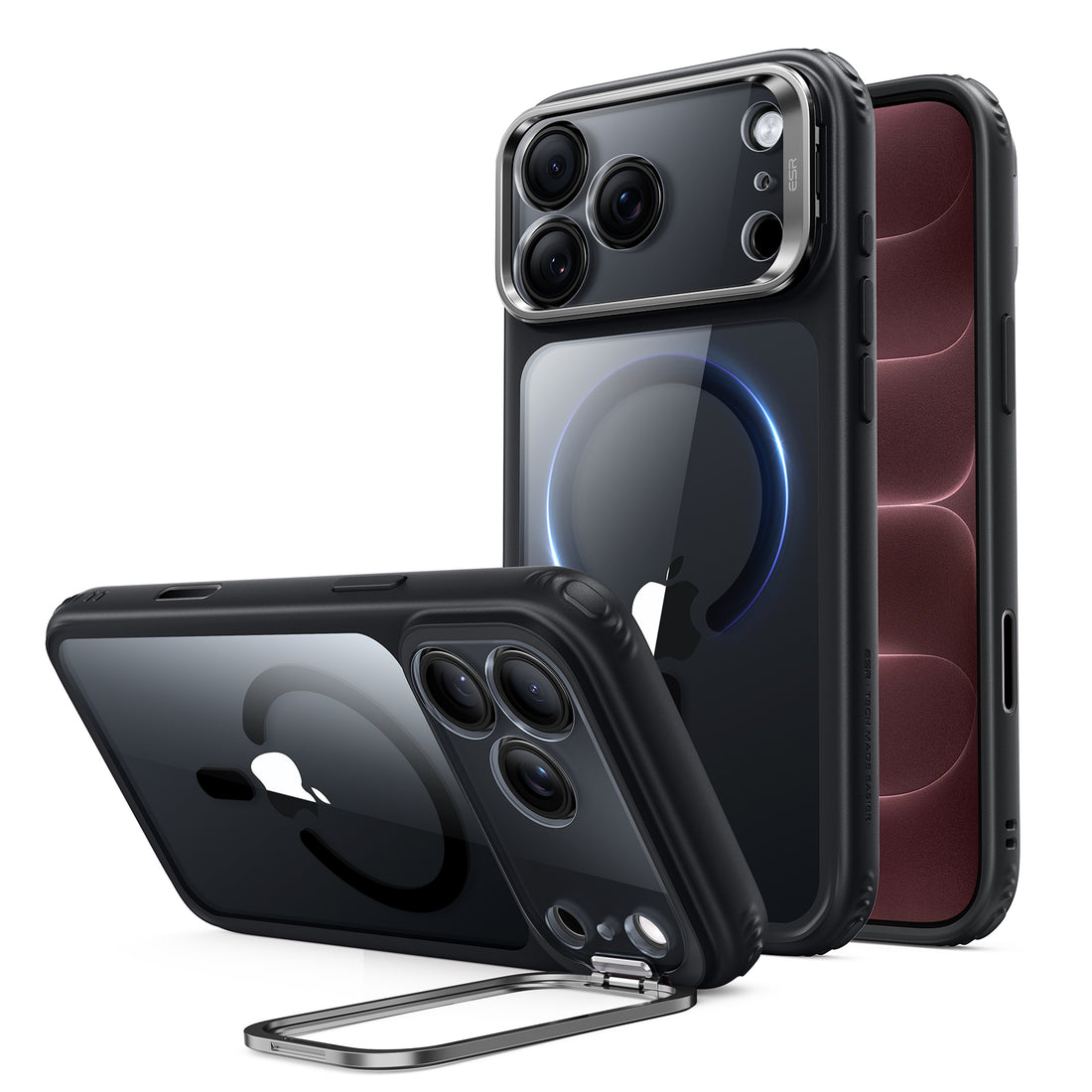 iPhone 18 Pro用 Classic ハイブリッドマグネットケース　カメラコントロールカバー、Flexスタンド付き - クリアブラック  Product type