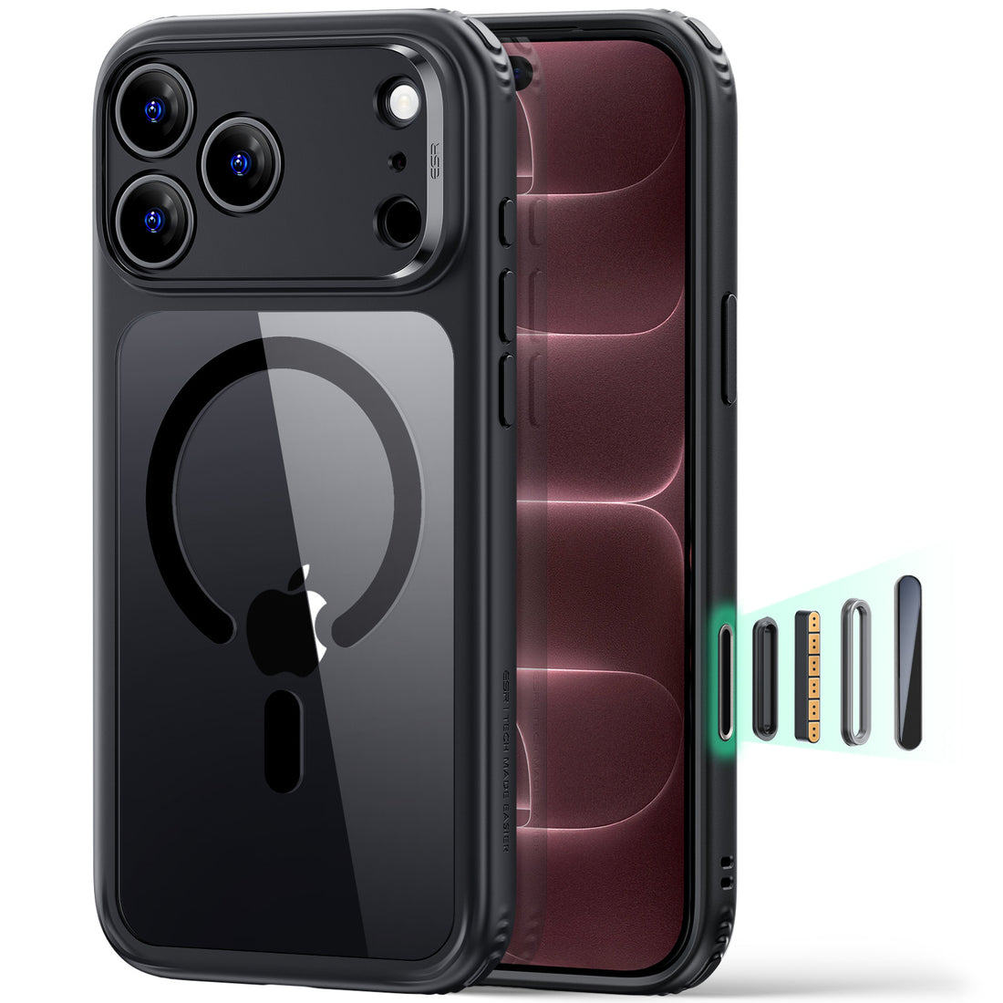 iPhone 18 Pro Max用 Classic ハイブリッドマグネットケース　カメラコントロールカバー付き - クリアブラック  Product type