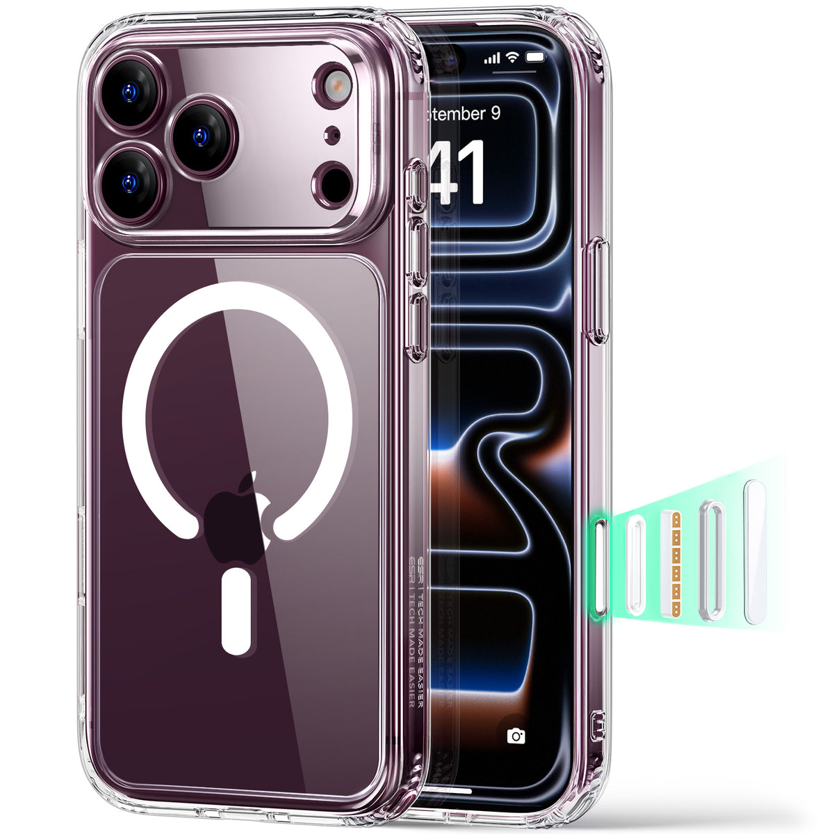 iPhone 18 Pro Classic Hybrid Magnetic Case with Camera Control - Clear  Product type