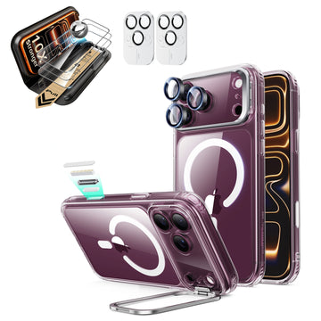 iPhone 18 Pro Bundle Classic Hybrid Magnetic Case with Camera Control and Flex Stand, Plus Armorite® Pro Screen Protector - Clear  Product type