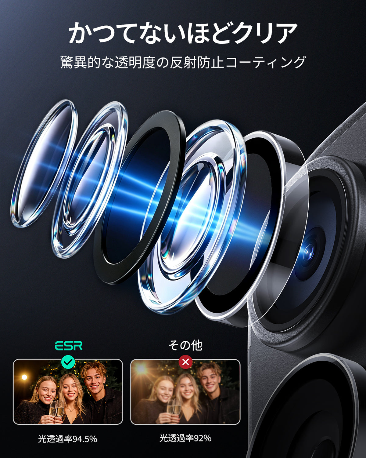 iPhone 18 Pro/Pro Max Armorite® Camera Lens Protector - Clear  Product type