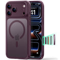 iPhone 18 Pro Classic Hybrid Magnetic Case with Camera Control - Frosted Deep Burgundy  Product type