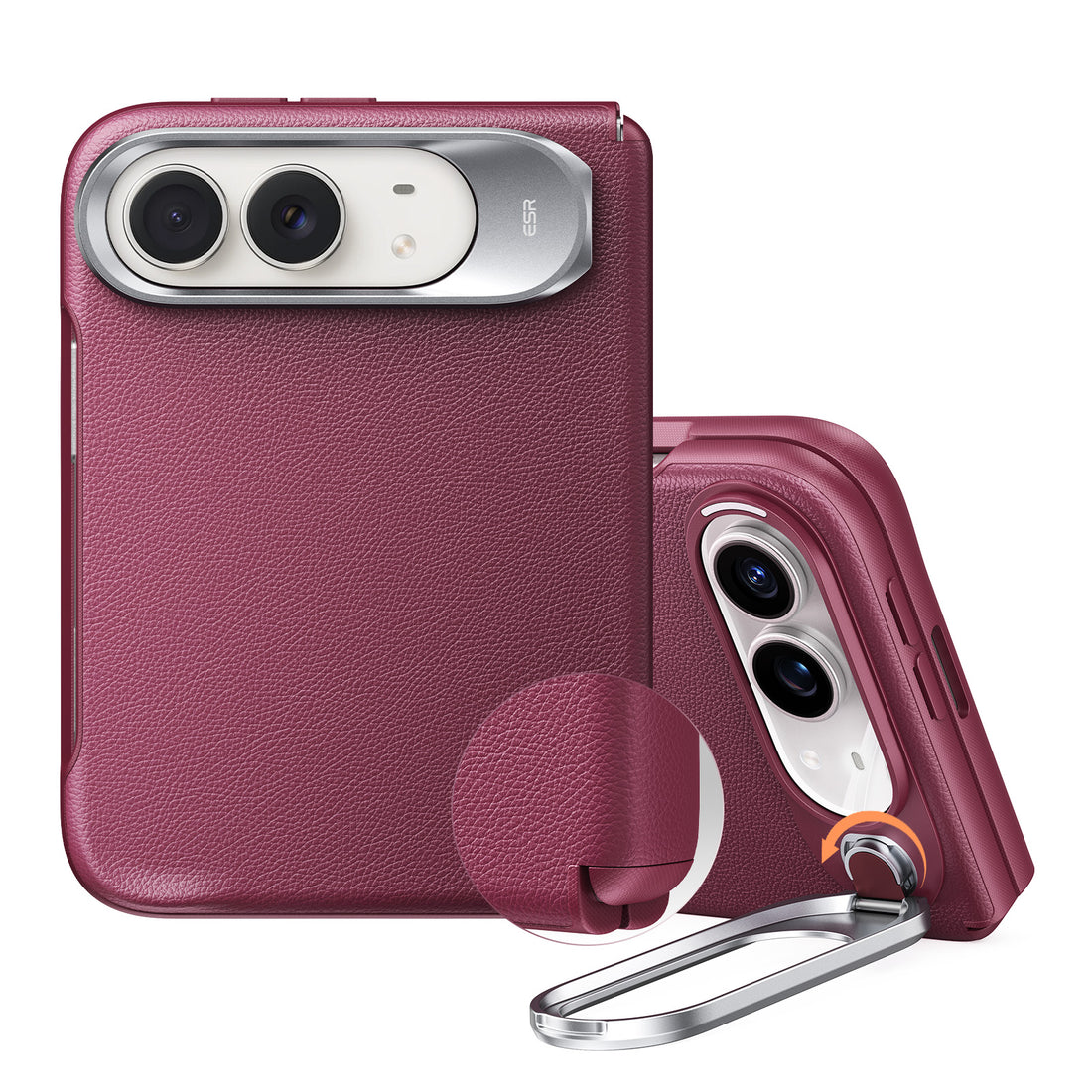iPhone Duo Atelier Magnetic Case with Flex Stand - Deep Burgundy  Product type