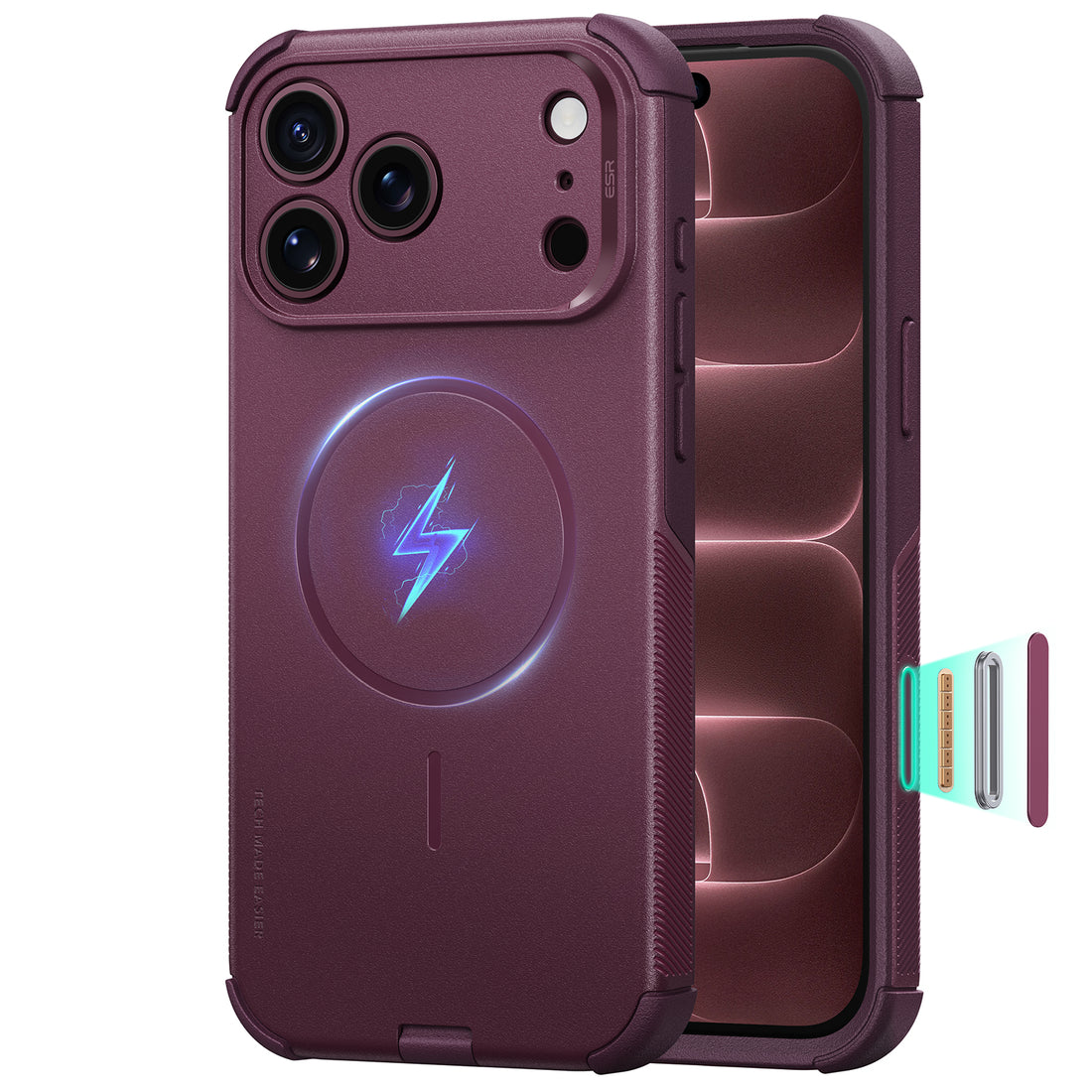 iPhone 18 Pro Max用 Cyber Toughマグネットケース　カメラコントロールカバー付き - ディープバーガンディ  Product type