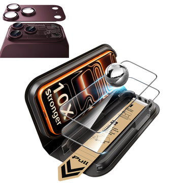 iPhone 18 Pro Max Bundle Armorite® Pro Screen Protector and Camera Lens Protector (Full Coverage) - Deep Burgundy  Product type