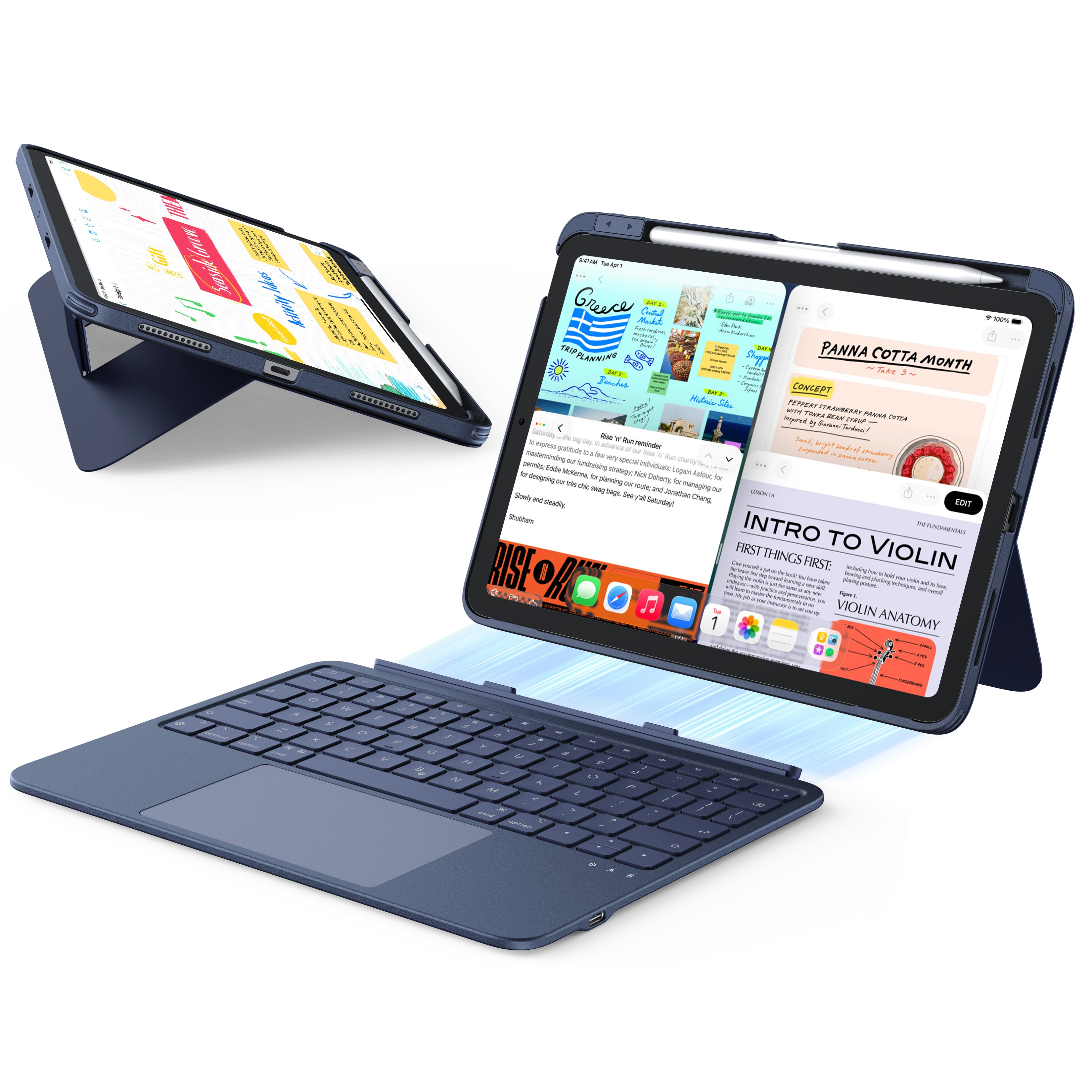 iPad 11インチ(A16・2025)用 Flexキーボードケース 脱着式 JP配列