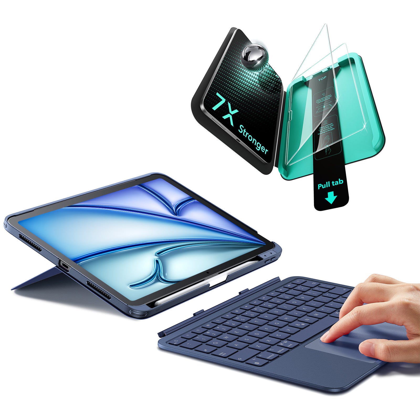 iPad 第10世代 Flexキーボードケース（脱着式）＆スクリーン保護フィルム セット- JP配列₋ブルー  Product type