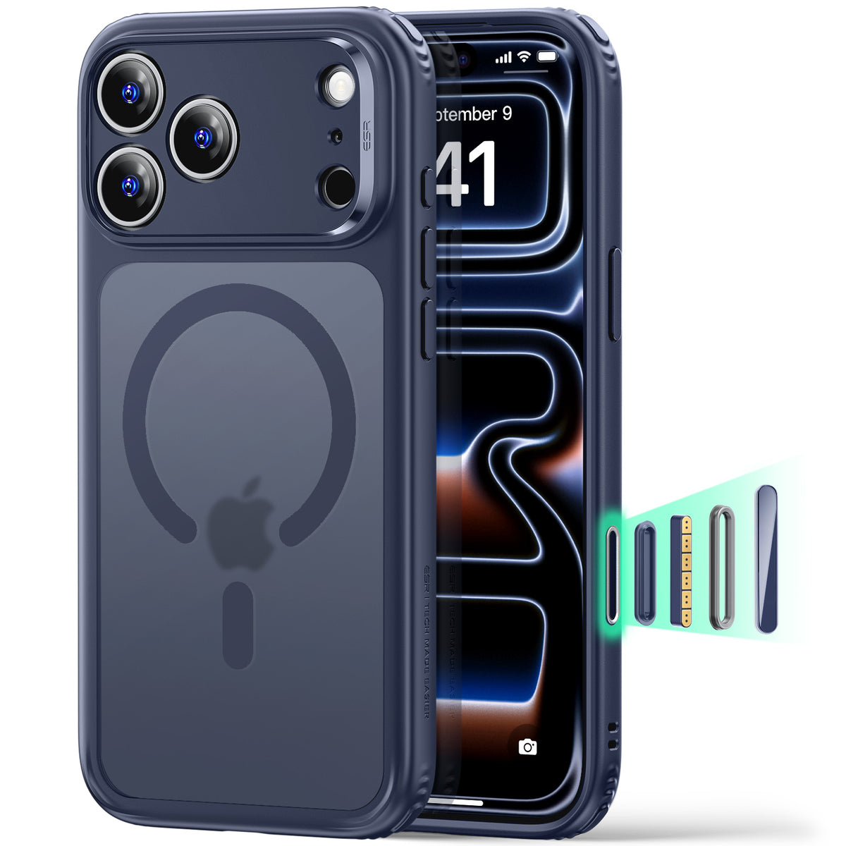 iPhone 18 Pro Classic Hybrid Magnetic Case with Camera Control - Frosted Blue  Product type