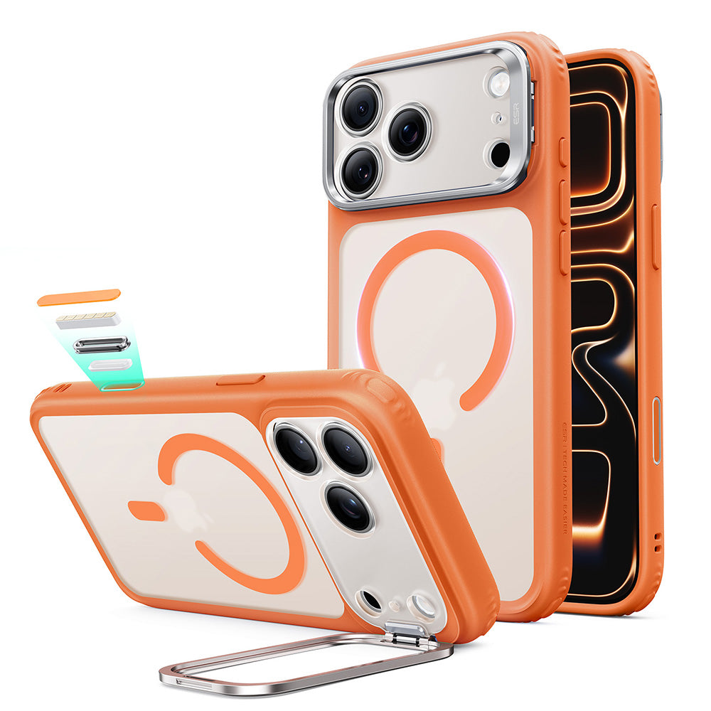 iPhone 18 Pro Classic Hybrid Magnetic Case with Camera Control and Flex Stand - Frosted Orange  Product type