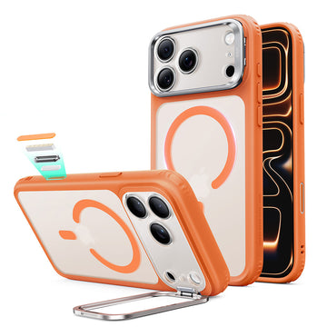 iPhone 18 Pro Classic Hybrid Magnetic Case with Camera Control and Flex Stand - Frosted Orange  Product type