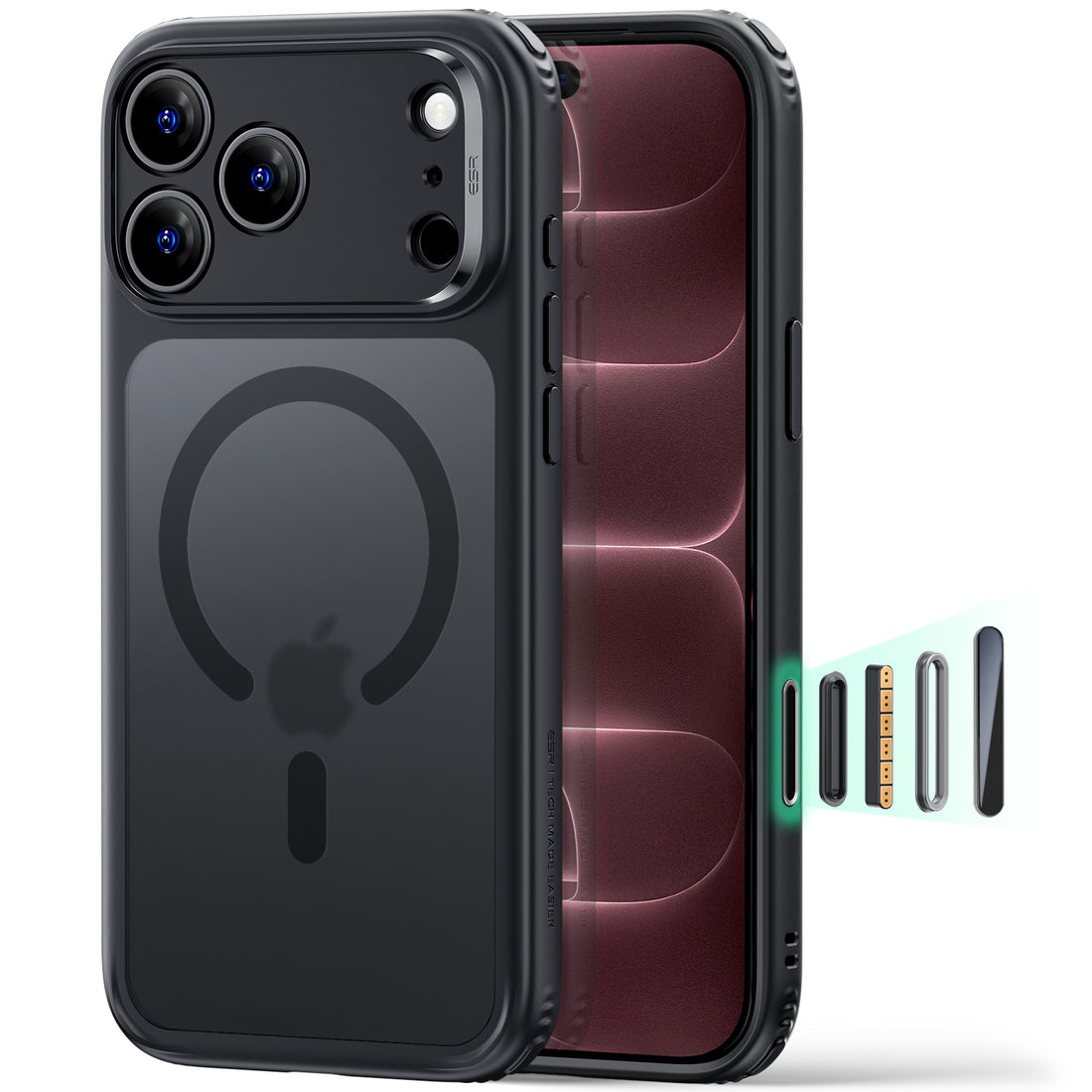 iPhone 18 Pro Max用 Classic ハイブリッドマグネットケース　カメラコントロールカバー付き - フロストブラック  Product type