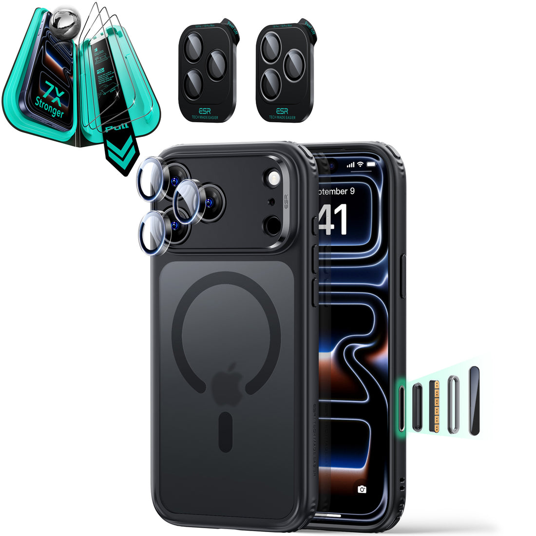 iPhone 18 Pro Max Bundle Classic Hybrid Magnetic Case & Armorite®️ Screen Protector - Frosted Black  Product type