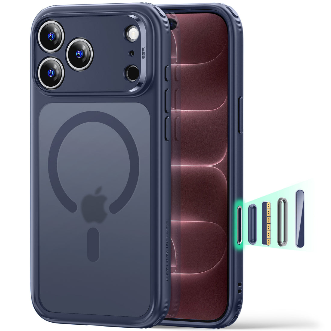 iPhone 18 Pro Max用 Classic ハイブリッドマグネットケース　カメラコントロールカバー付き - フロステッドブルー  Product type