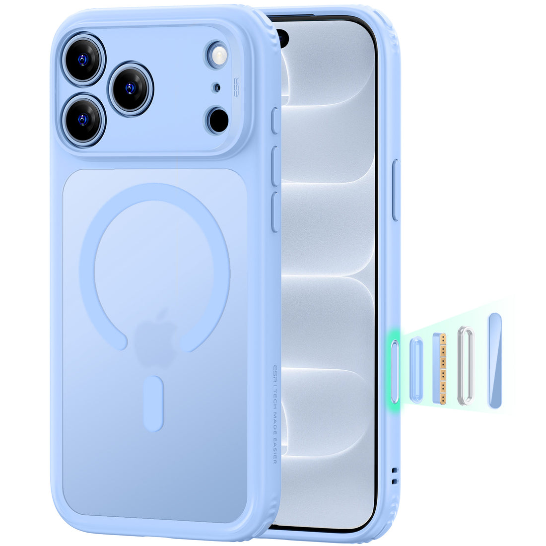 iPhone 18 Pro Max用 Classic ハイブリッドマグネットケース　カメラコントロールカバー付き - フロストミスティブルー  Product type