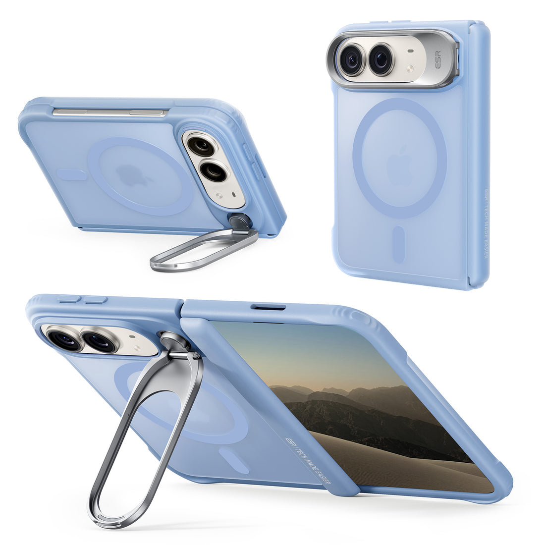 iPhone Duo Classic Hybrid Magnetic Case with Flex Stand - Frosted Misty Blue  Product type