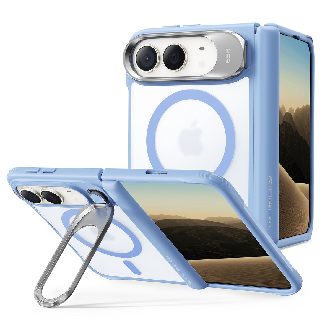 iPhone Duo用Classic ハイブリッドマグネットケース　Flexスタンド付き - フロストミスティブルー  Product type