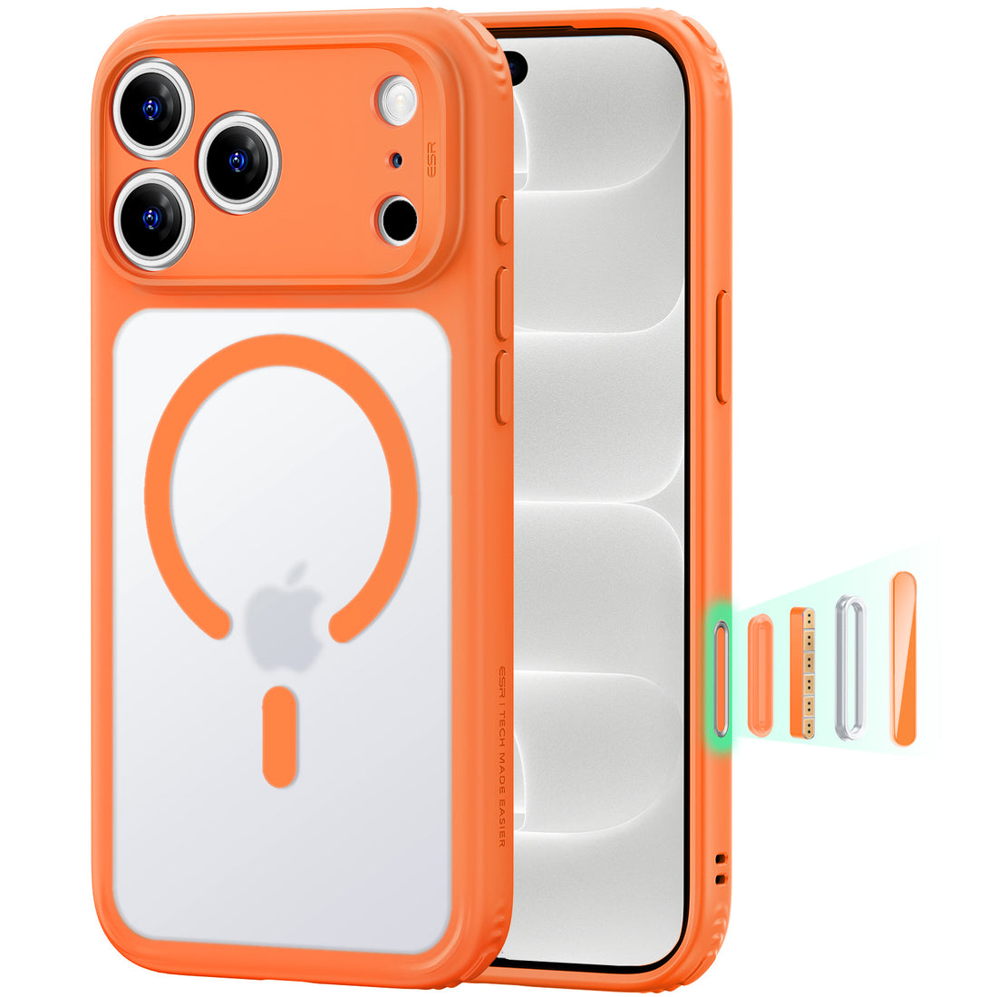 iPhone 18 Pro用 Classic ハイブリッドマグネットケース　カメラコントロールカバー付き - フロステッドオレンジ  Product type