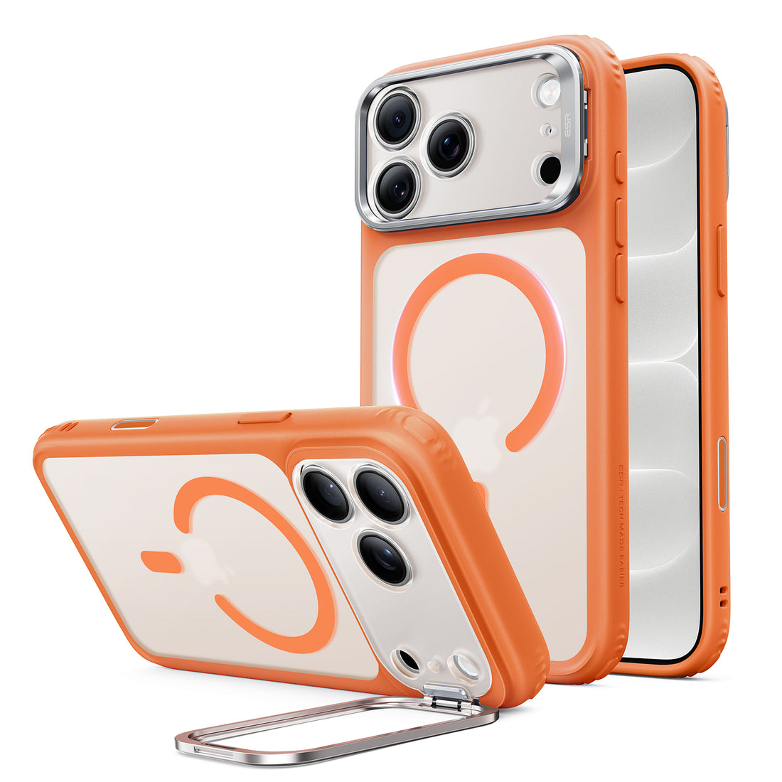 iPhone 18 Pro用 Classic ハイブリッドマグネットケース　カメラコントロールカバー、Flexスタンド付き - フロステッドオレンジ  Product type