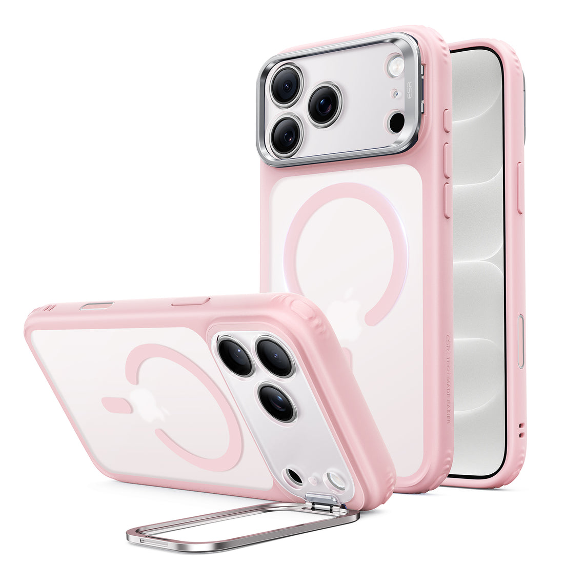 iPhone 18 Pro用 Classic ハイブリッドマグネットケース　カメラコントロールカバー、Flexスタンド付き - フロステッドバブルガムピンク  Product type