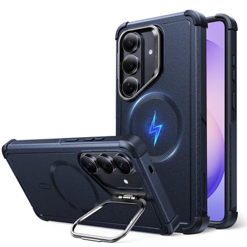 Galaxy S26 Cyber Tough Magnetic Case (Stash Stand) - Navy Blue  Product type