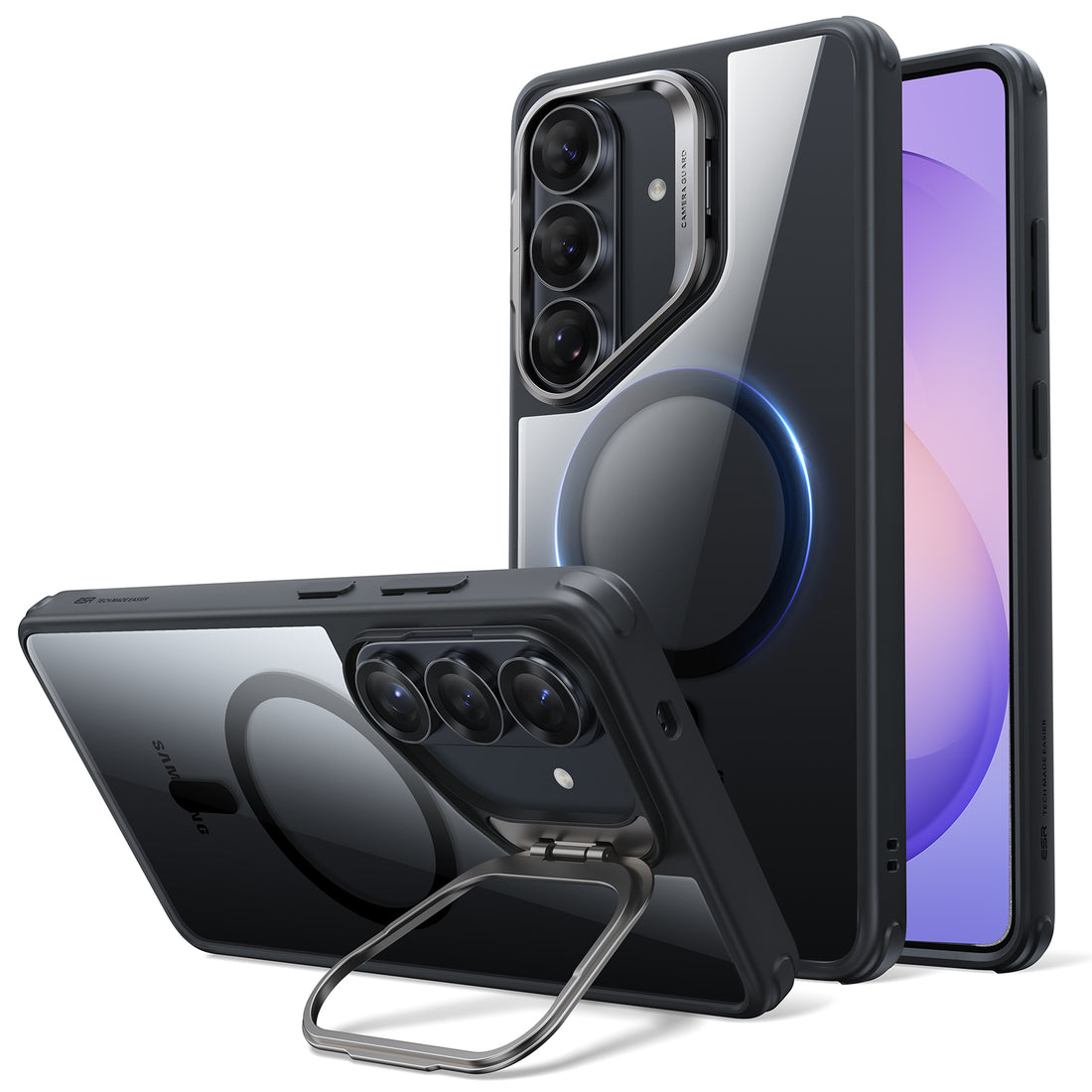 Galaxy S26 Plus Classic Hybrid Magnetic Case (Stash Stand) - Clear Black  Product type