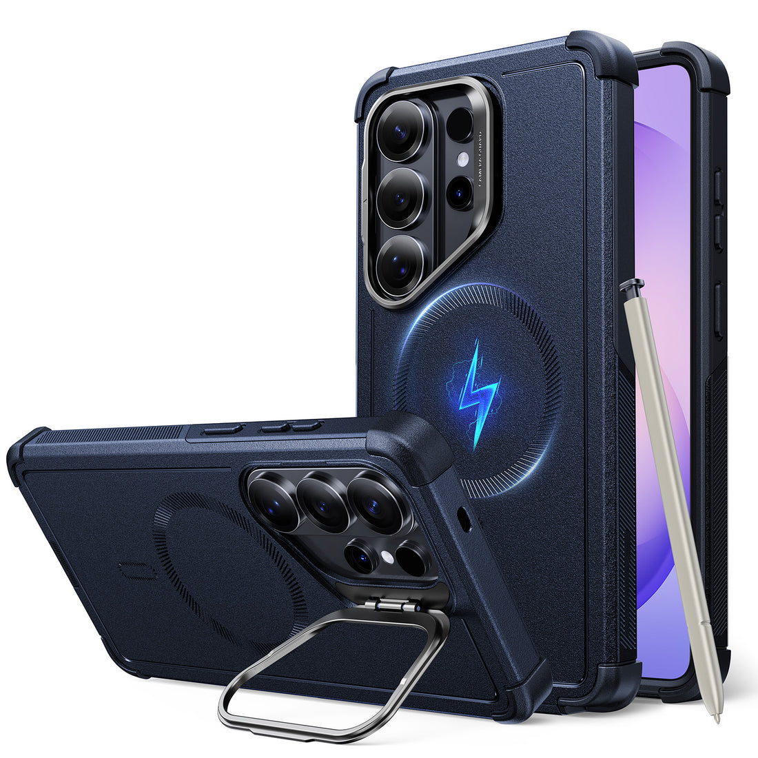 Galaxy S26 Ultra Cyber Tough Magnetic Case (Stash Stand) - Navy Blue  Product type