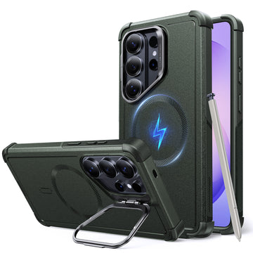 Galaxy S26 Ultra Cyber Tough Magnetic Case (Stash Stand) - Olive Green  Product type