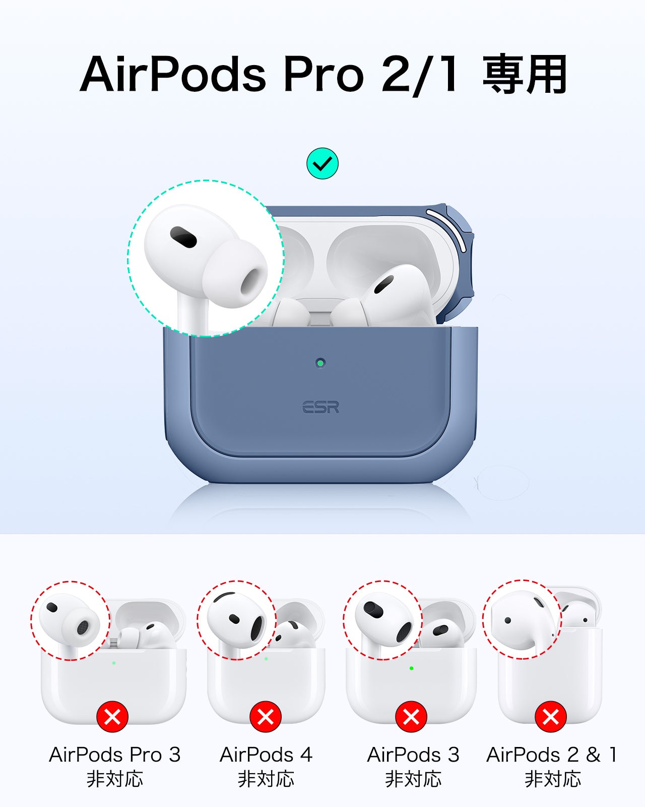 AirPods Pro (2023/2022/2019) Orbit Hybrid Case (HaloLock) - Dark Blue  Product type