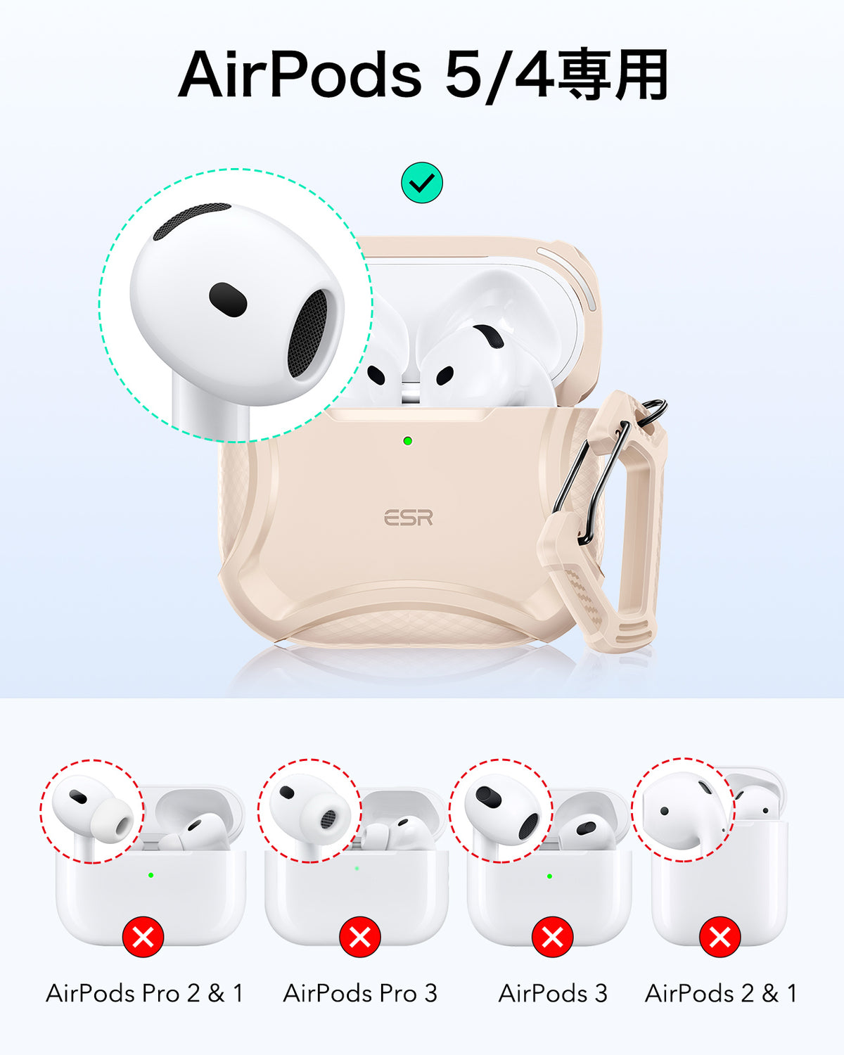 AirPods 5 Cyber Tough Magnetic Case - Desert Titanium  Product type