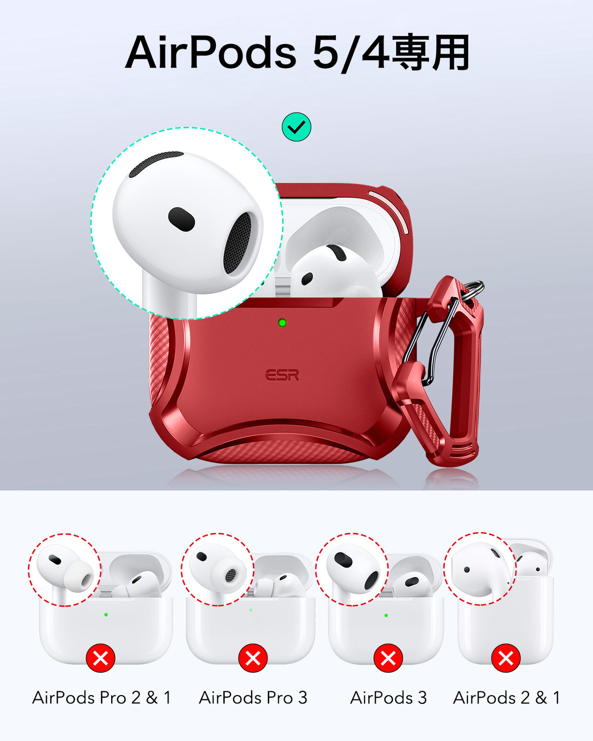 AirPods 5 Cyber Tough Magnetic Case - Red  Product type