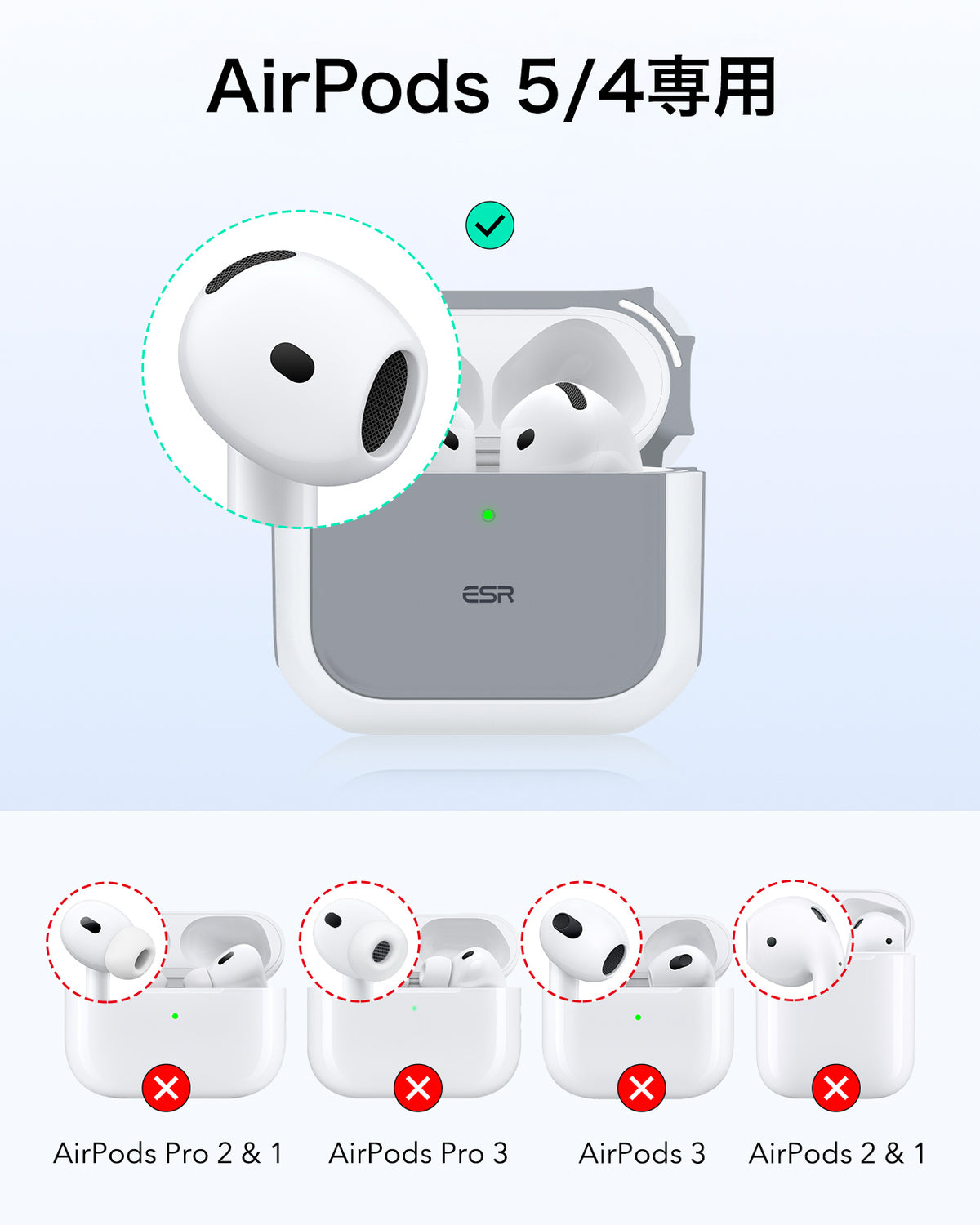 AirPods 5 Orbit Hybrid Magnetic Case - White  Product type